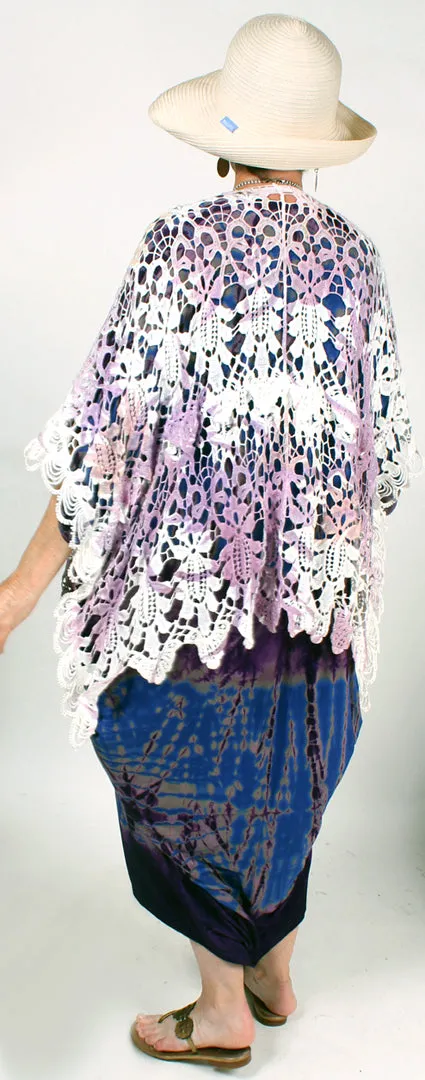 Ombre Dyed Cotton Crochet Lace Top Boho Hippie Goddess Gal