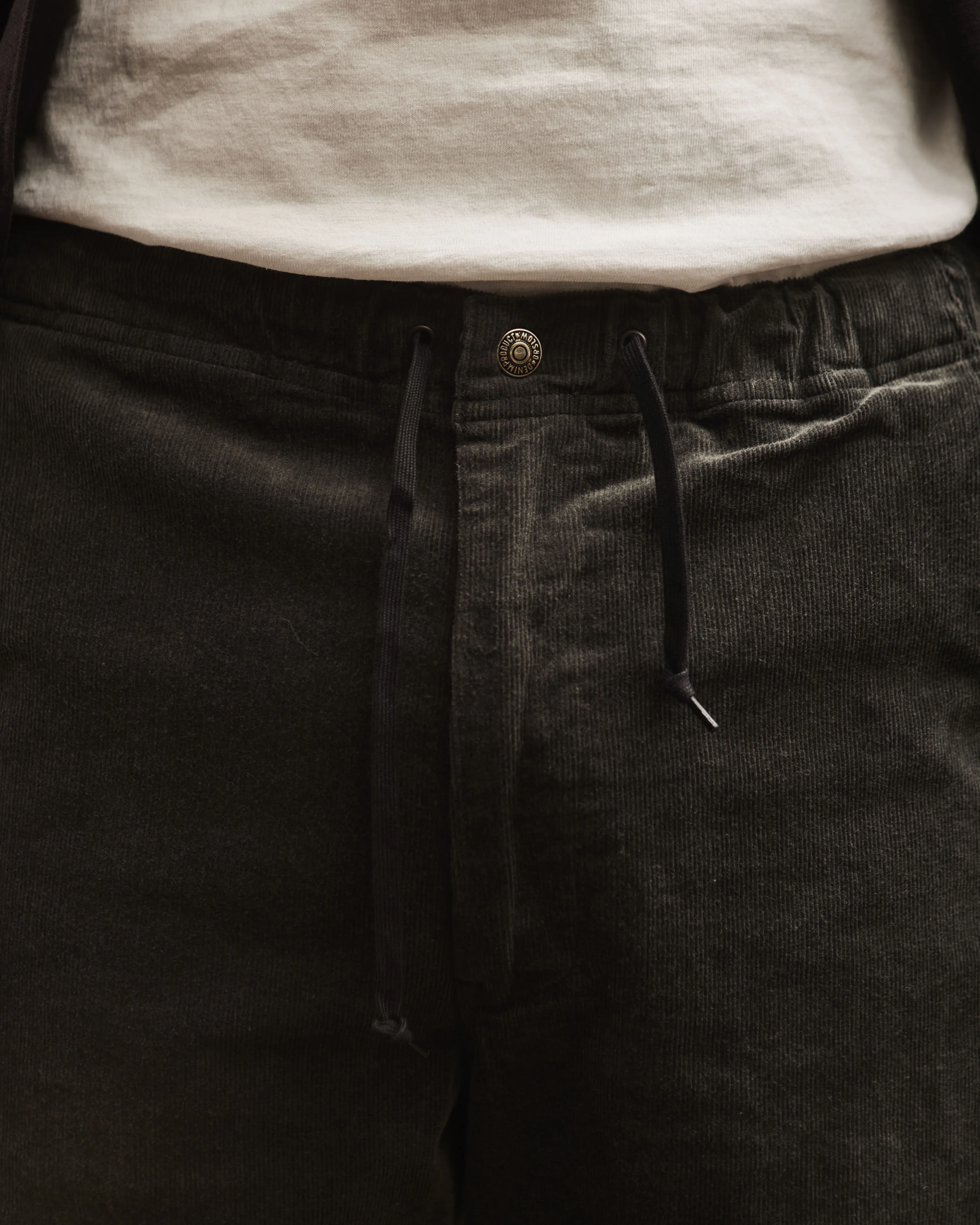 orSlow Unisex Corduroy New Yorker Pant, Charcoal Gray