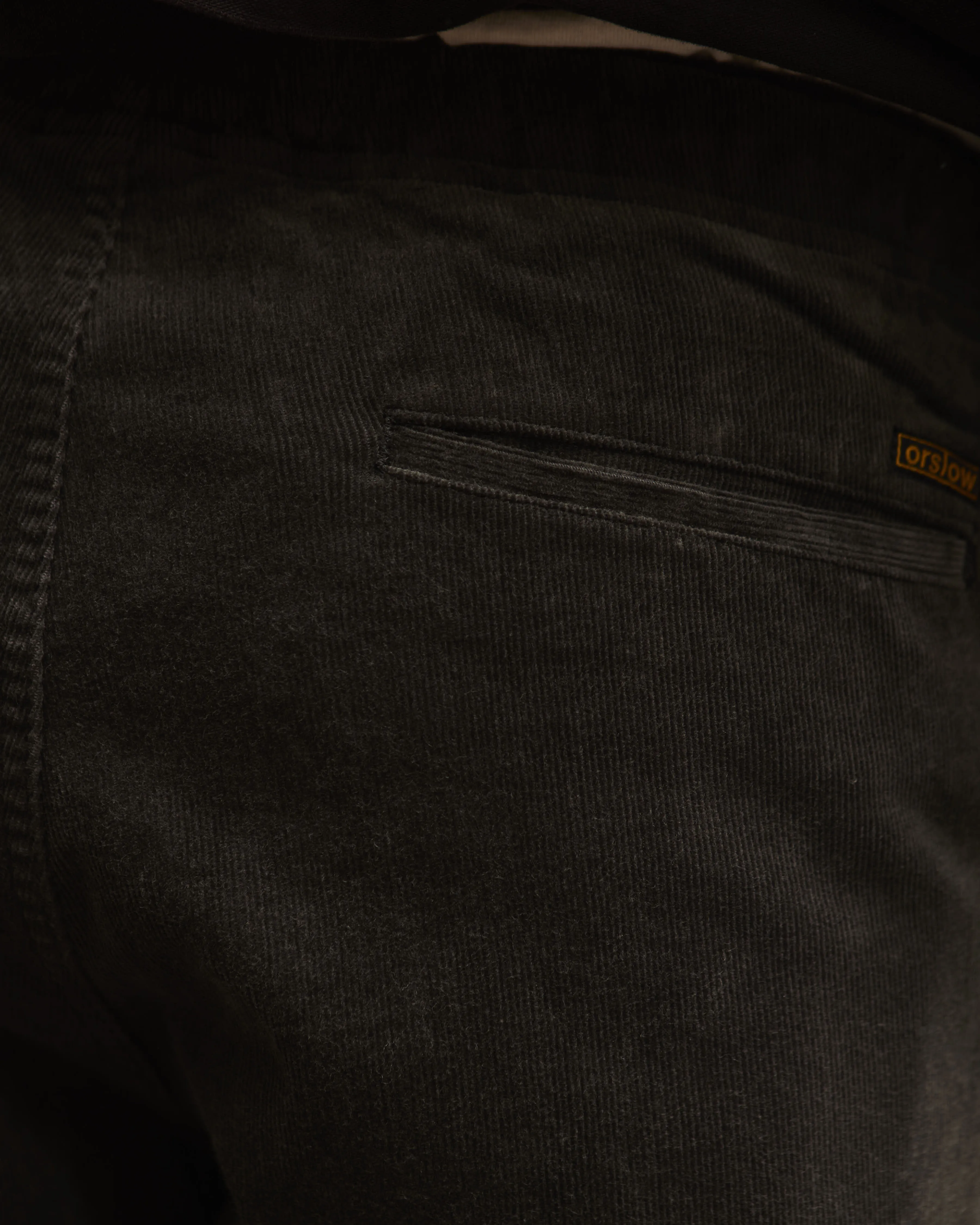 orSlow Unisex Corduroy New Yorker Pant, Charcoal Gray
