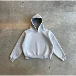 Oversized Minimalist Gray Hoodie
