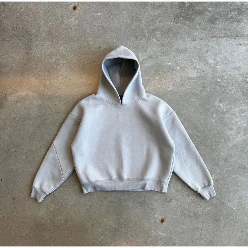Oversized Minimalist Gray Hoodie