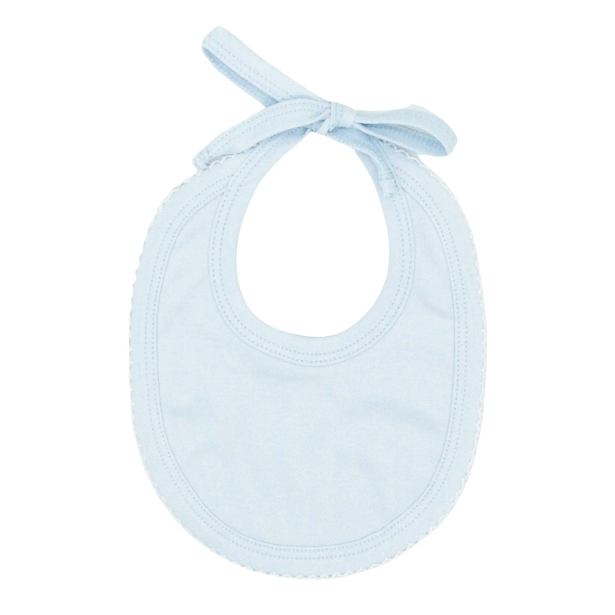 Pima Knit Bib with Picot Trim