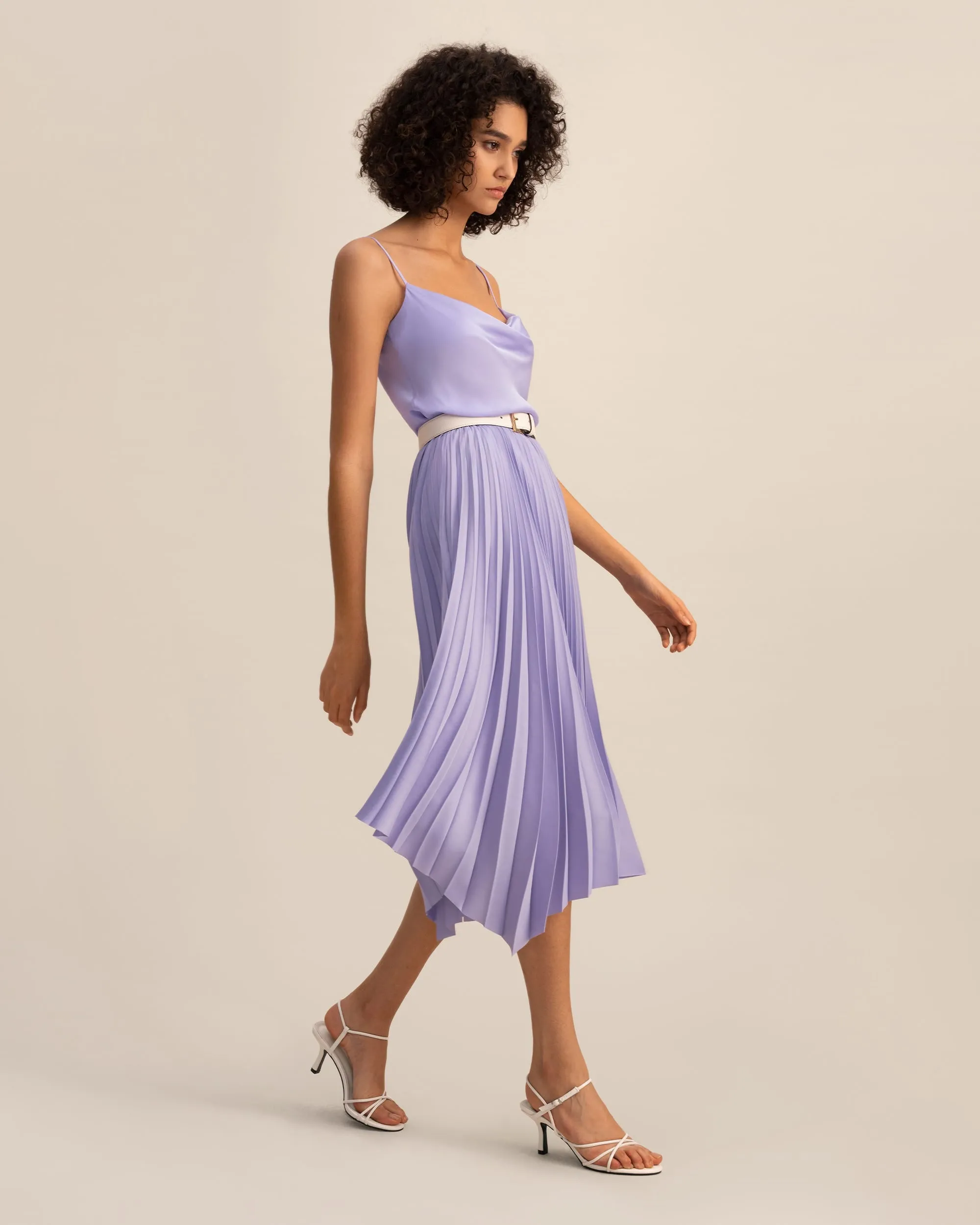 Pleated Handkerchief Skirt