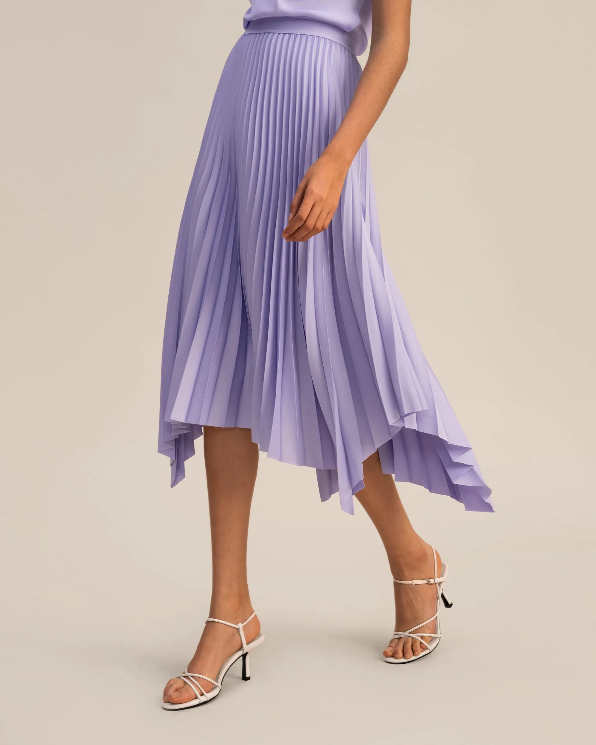 Pleated Handkerchief Skirt