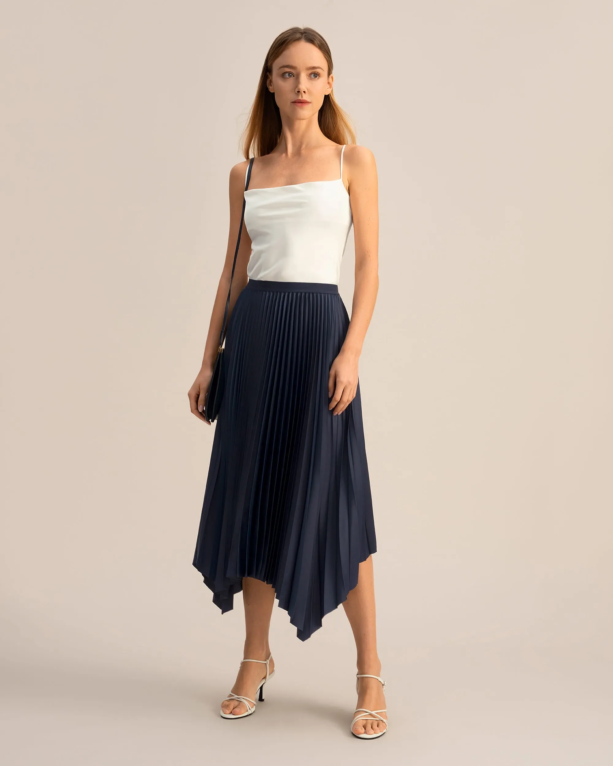 Pleated Handkerchief Skirt