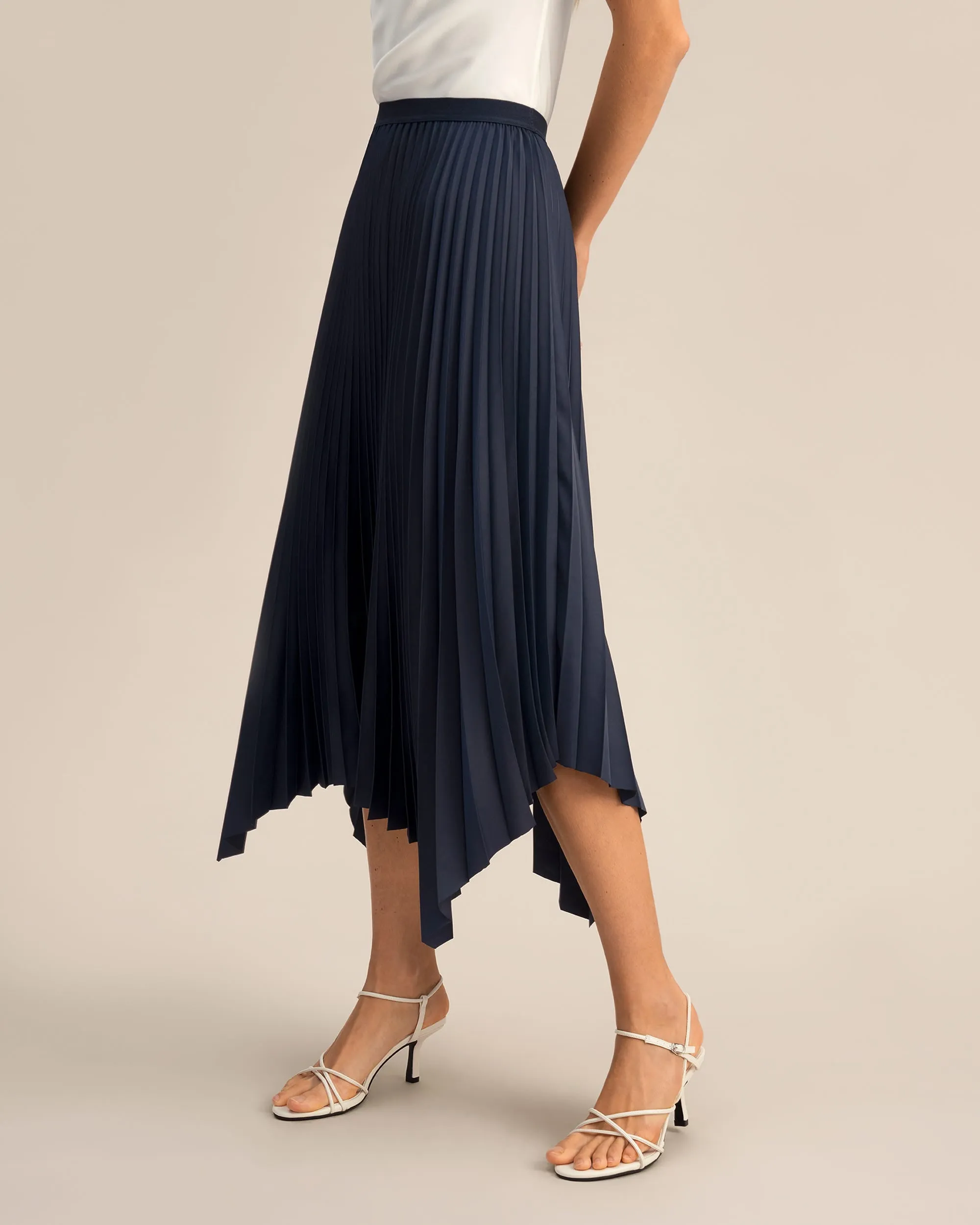 Pleated Handkerchief Skirt