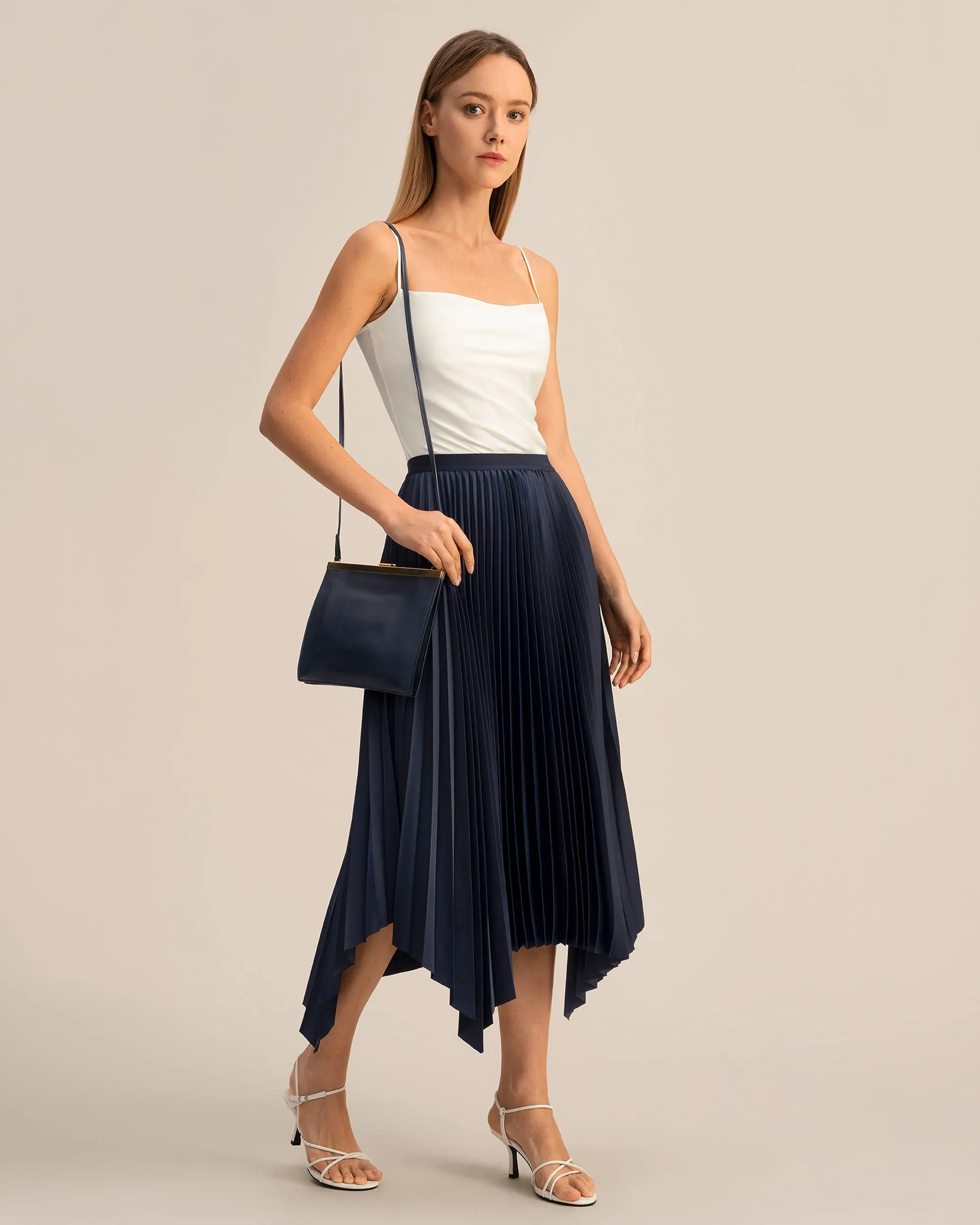 Pleated Handkerchief Skirt