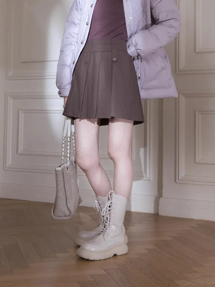 Pleated short skirt【s0000005780】