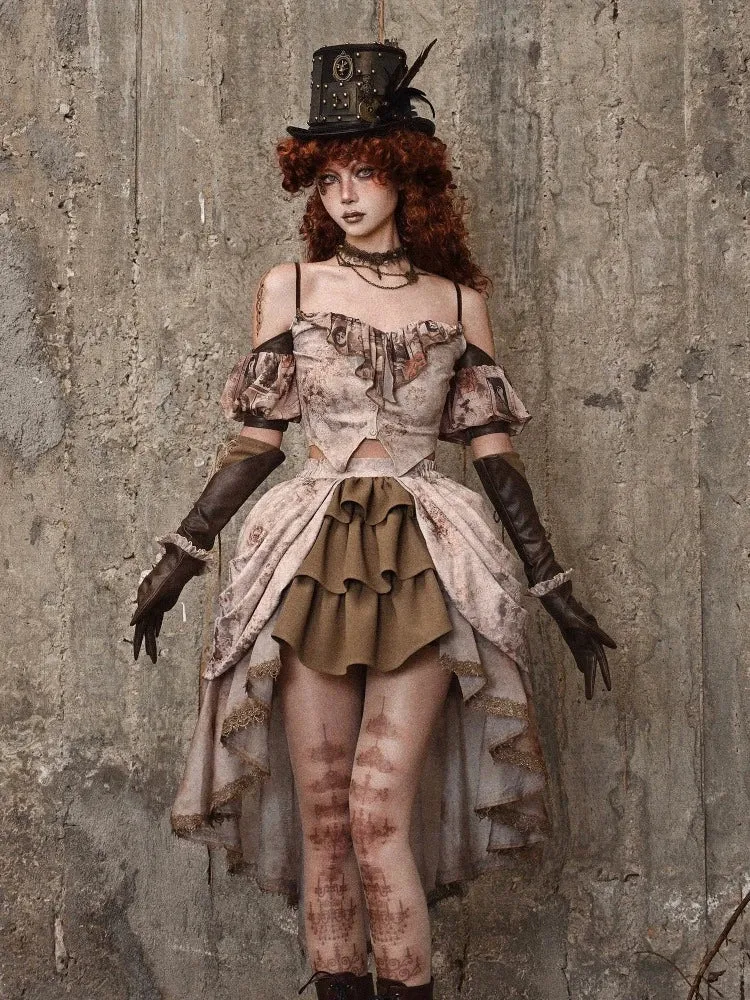 Pleated tail skirt【s0000008167】