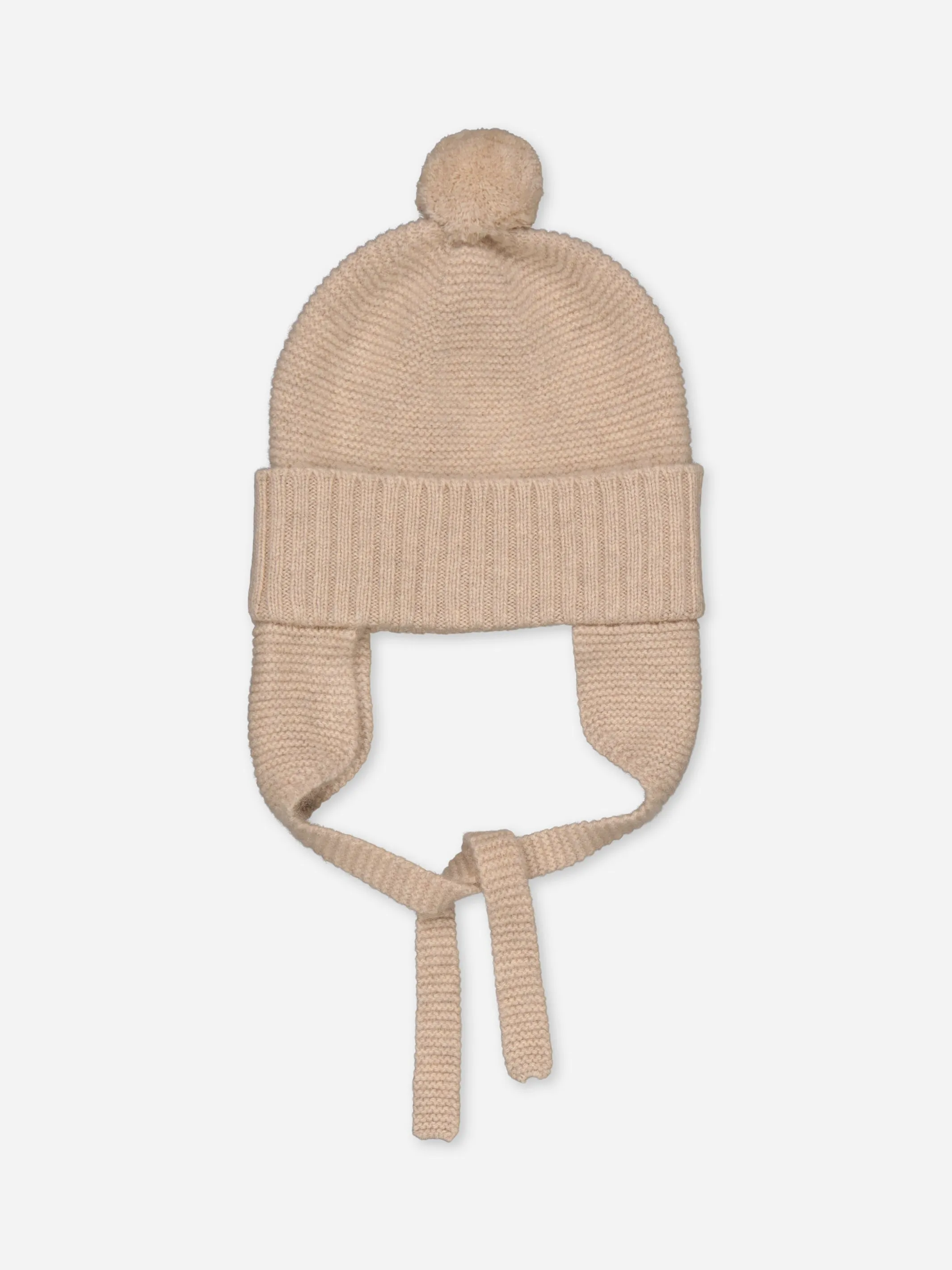 POMPOM BEANIE BEIGE