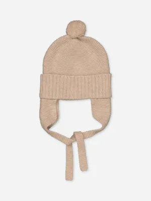 POMPOM BEANIE BEIGE