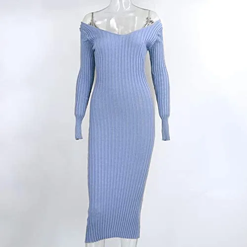 Ribbed Knit Maxi Dress