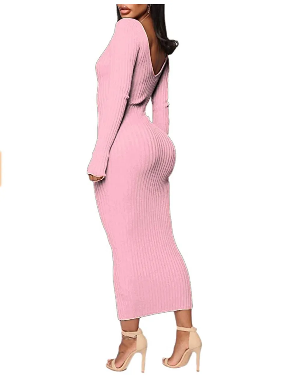Ribbed Knit Maxi Dress