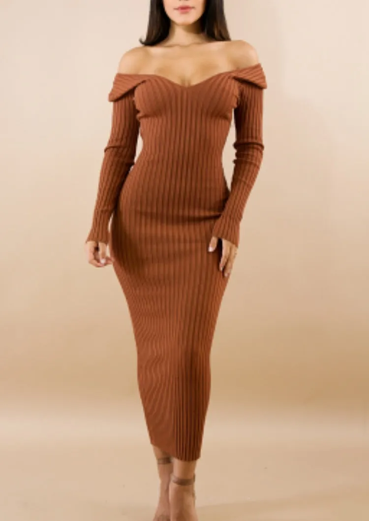Ribbed Knit Maxi Dress