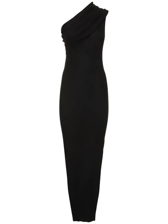 Rick Owens   One-shoulder wool knit dress 