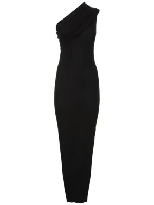 Rick Owens   One-shoulder wool knit dress 