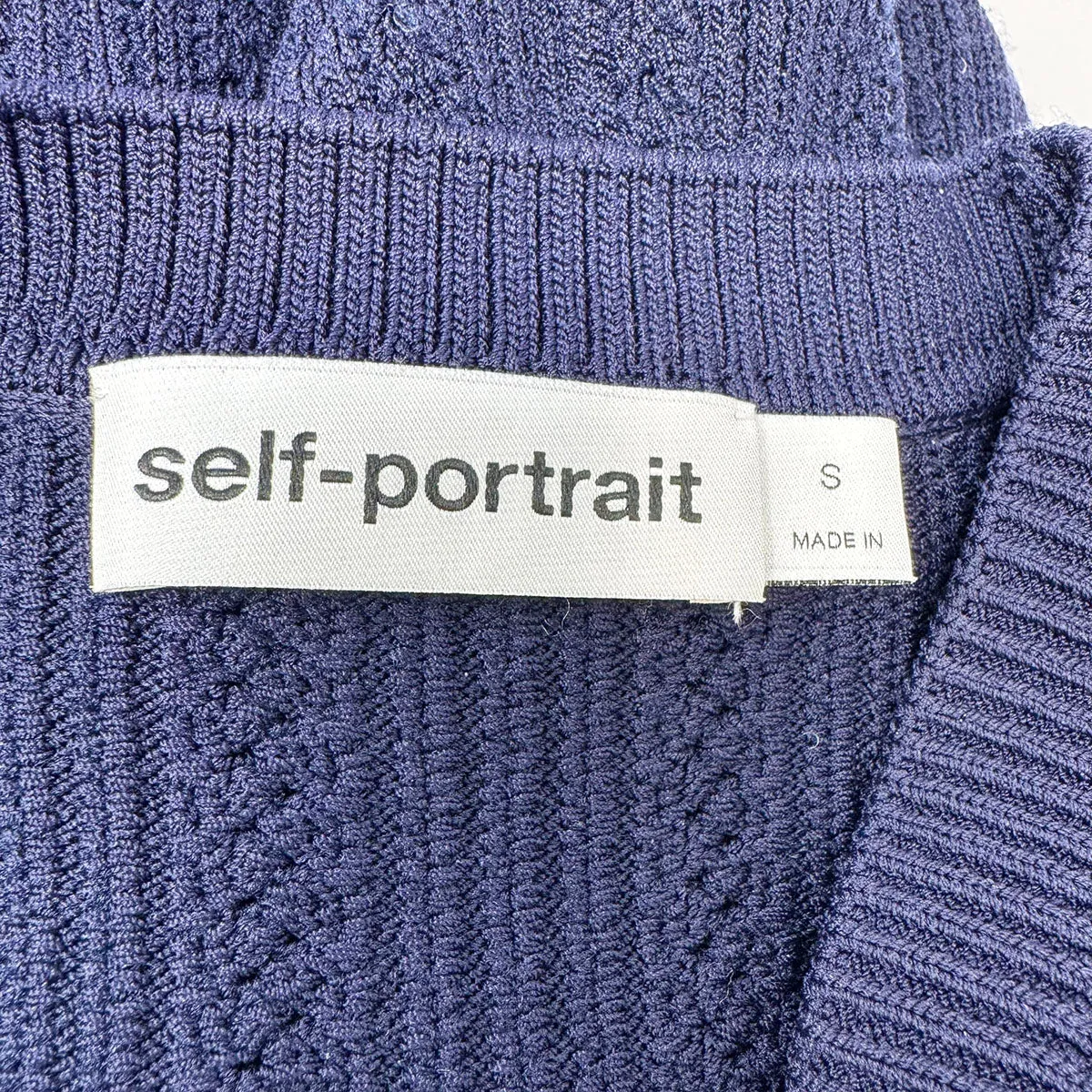 Self-Portrait Long Sleeve Knit Dress