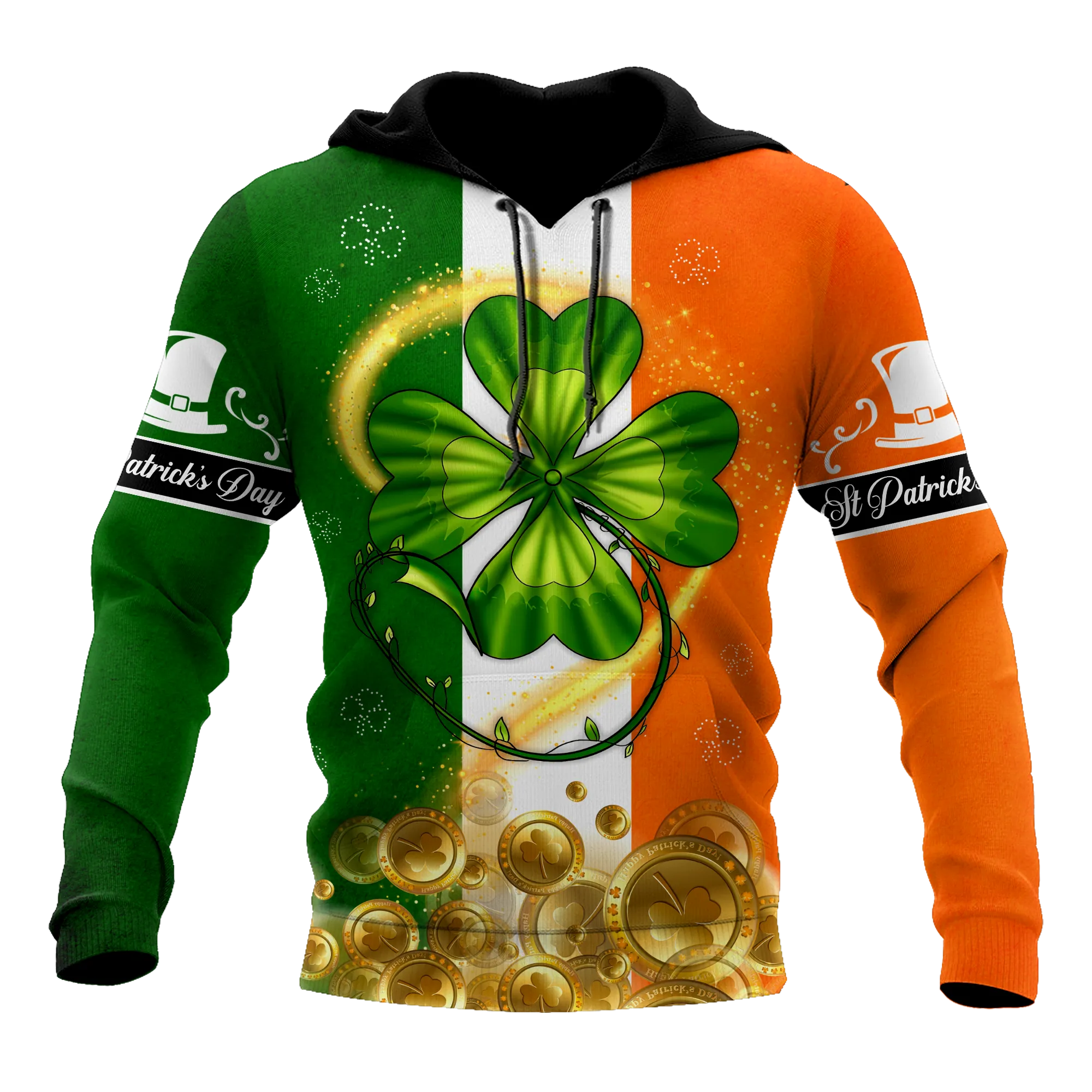 Shamrock Gold Coin Drink Beer 3D Shirt, St Patrick's Day Shirt, Irish Shirt, Lucky Shirt, Drinking Shirts, Let's Day Drink