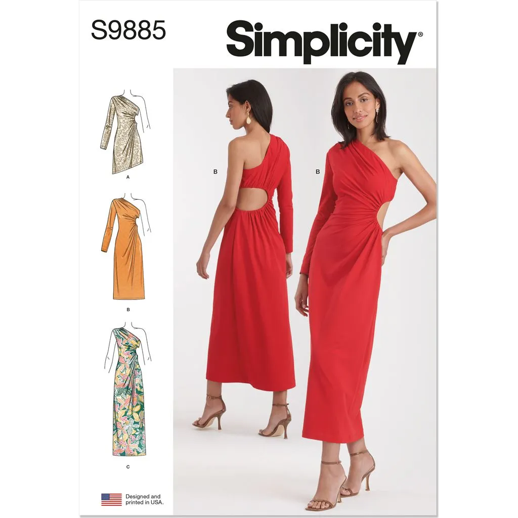 Simplicity Sewing Pattern S9885 Misses' Knit Dress in Three Lengths
