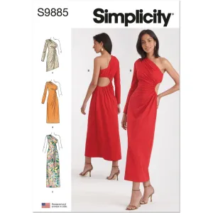 Simplicity Sewing Pattern S9885 Misses' Knit Dress in Three Lengths