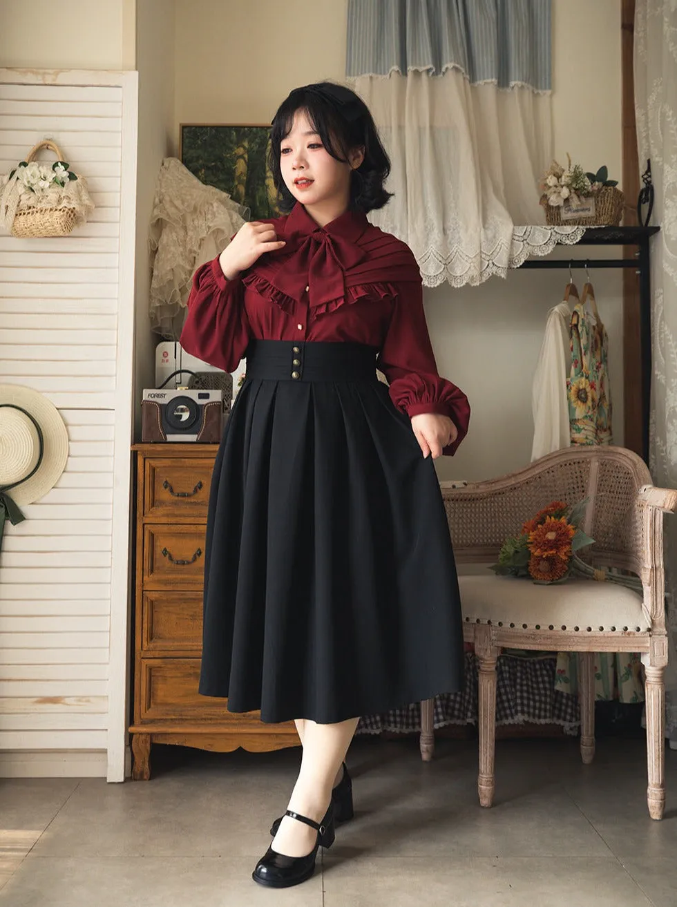 Skirt Classic Pleats Retro Forest