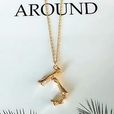 Small Gold A-Z Minimalist Necklace Fashion Neck Jewelry