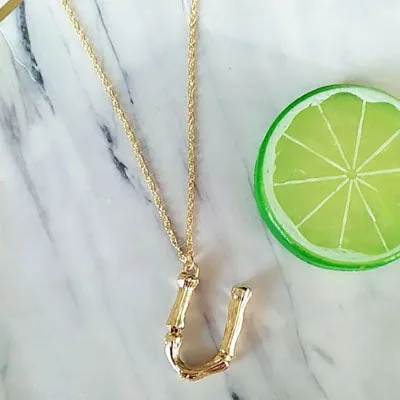 Small Gold A-Z Minimalist Necklace Fashion Neck Jewelry