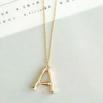Small Gold A-Z Minimalist Necklace Fashion Neck Jewelry