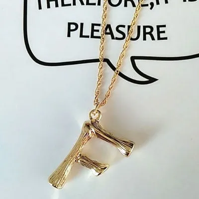 Small Gold A-Z Minimalist Necklace Fashion Neck Jewelry