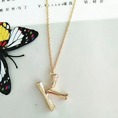 Small Gold A-Z Minimalist Necklace Fashion Neck Jewelry