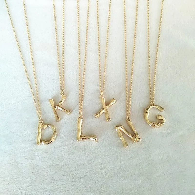 Small Gold A-Z Minimalist Necklace Fashion Neck Jewelry