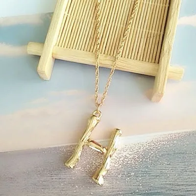 Small Gold A-Z Minimalist Necklace Fashion Neck Jewelry