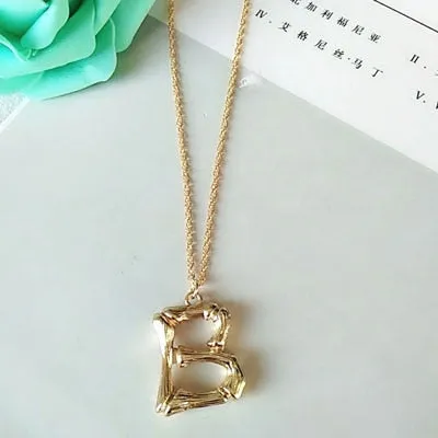 Small Gold A-Z Minimalist Necklace Fashion Neck Jewelry