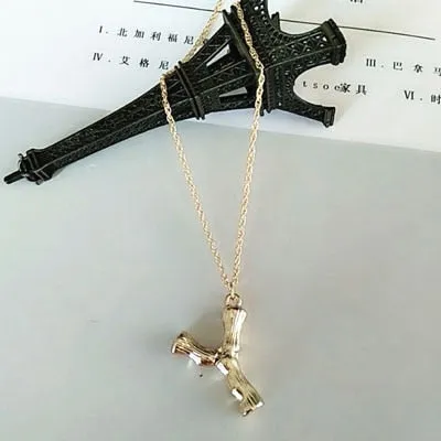 Small Gold A-Z Minimalist Necklace Fashion Neck Jewelry