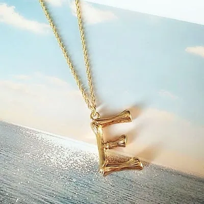 Small Gold A-Z Minimalist Necklace Fashion Neck Jewelry