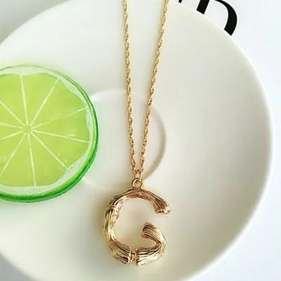 Small Gold A-Z Minimalist Necklace Fashion Neck Jewelry