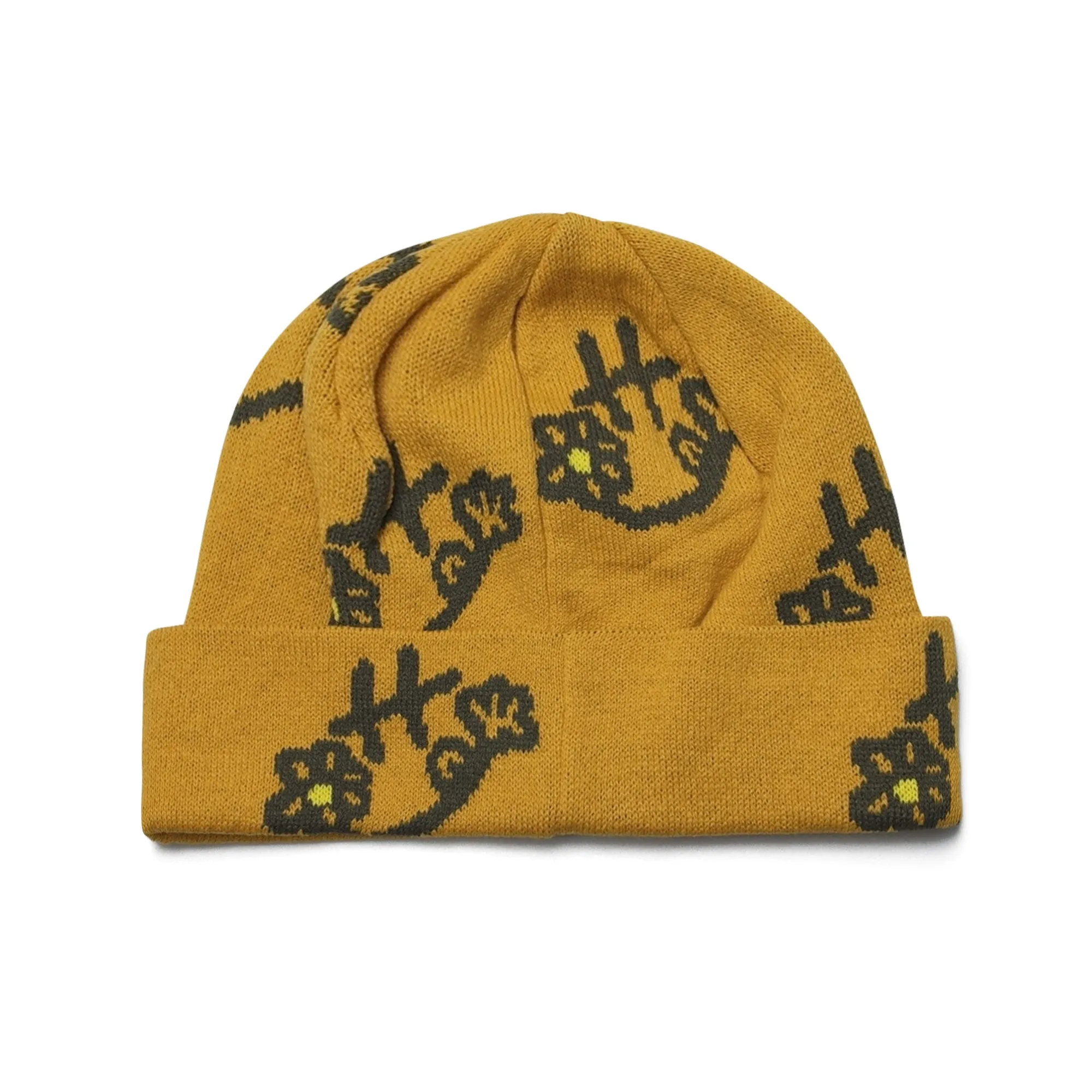 SMILE BEANIE KHAKI MUSTARD