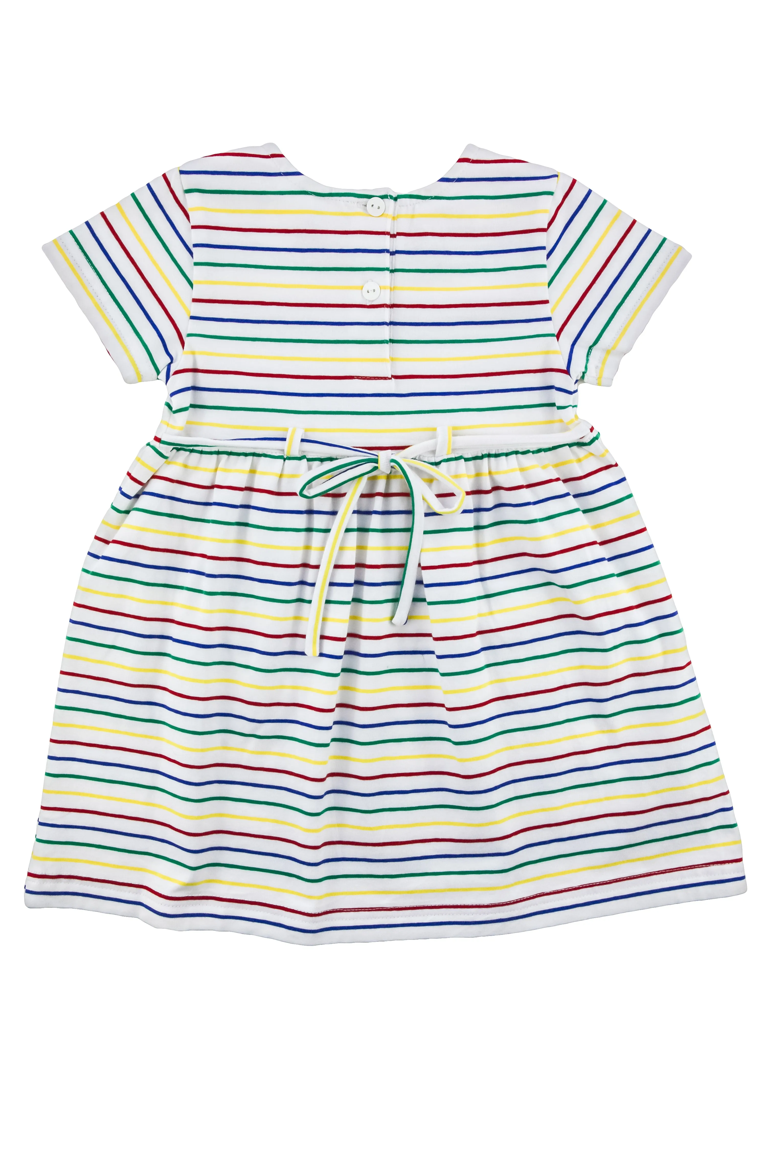 Stripe Knit Dress With School Supplies