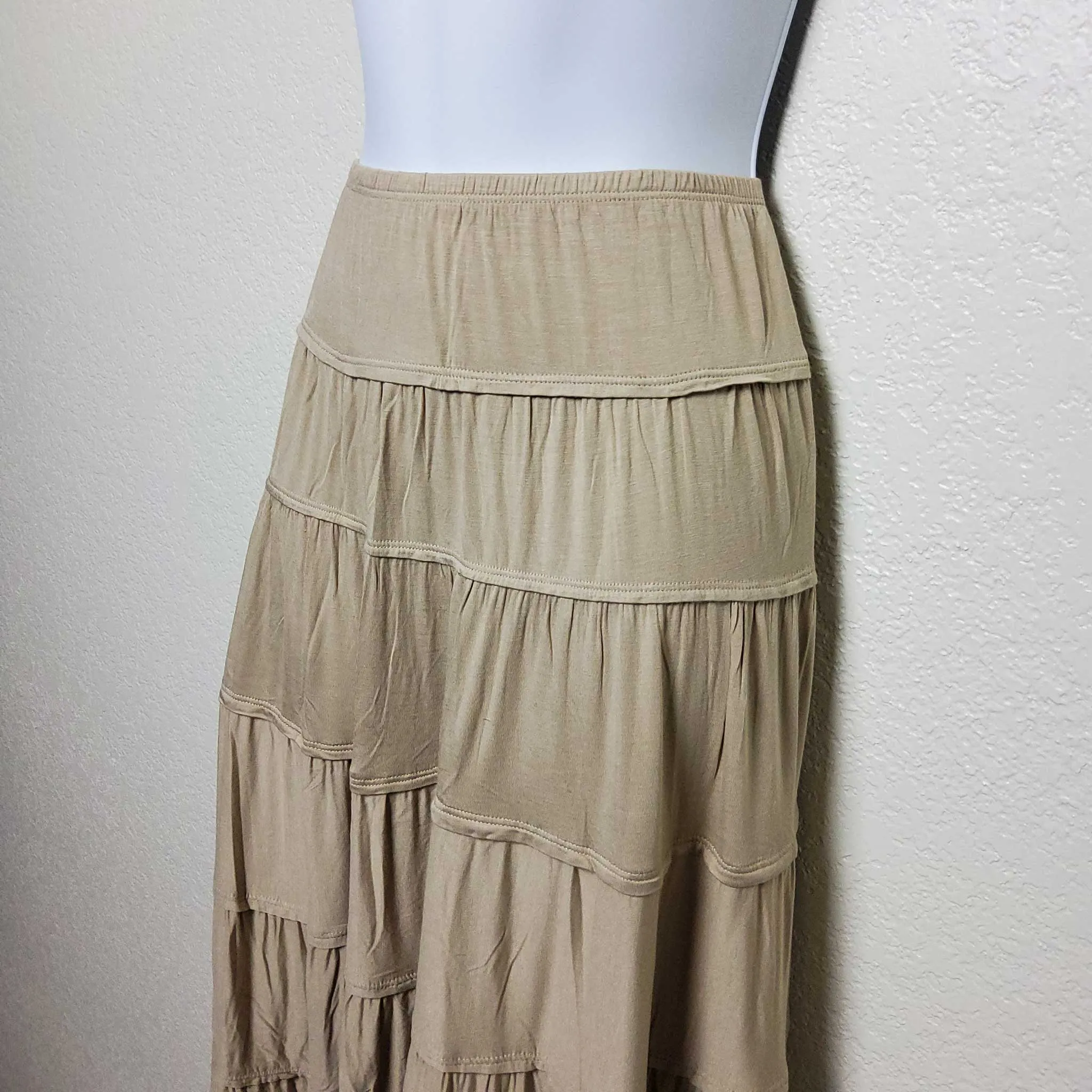 Style & Co. Beige Pleated Skirt, Women's Medium