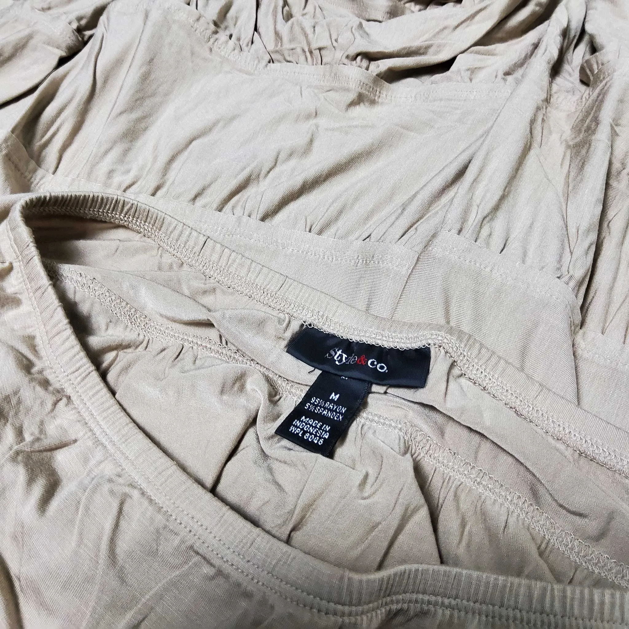 Style & Co. Beige Pleated Skirt, Women's Medium