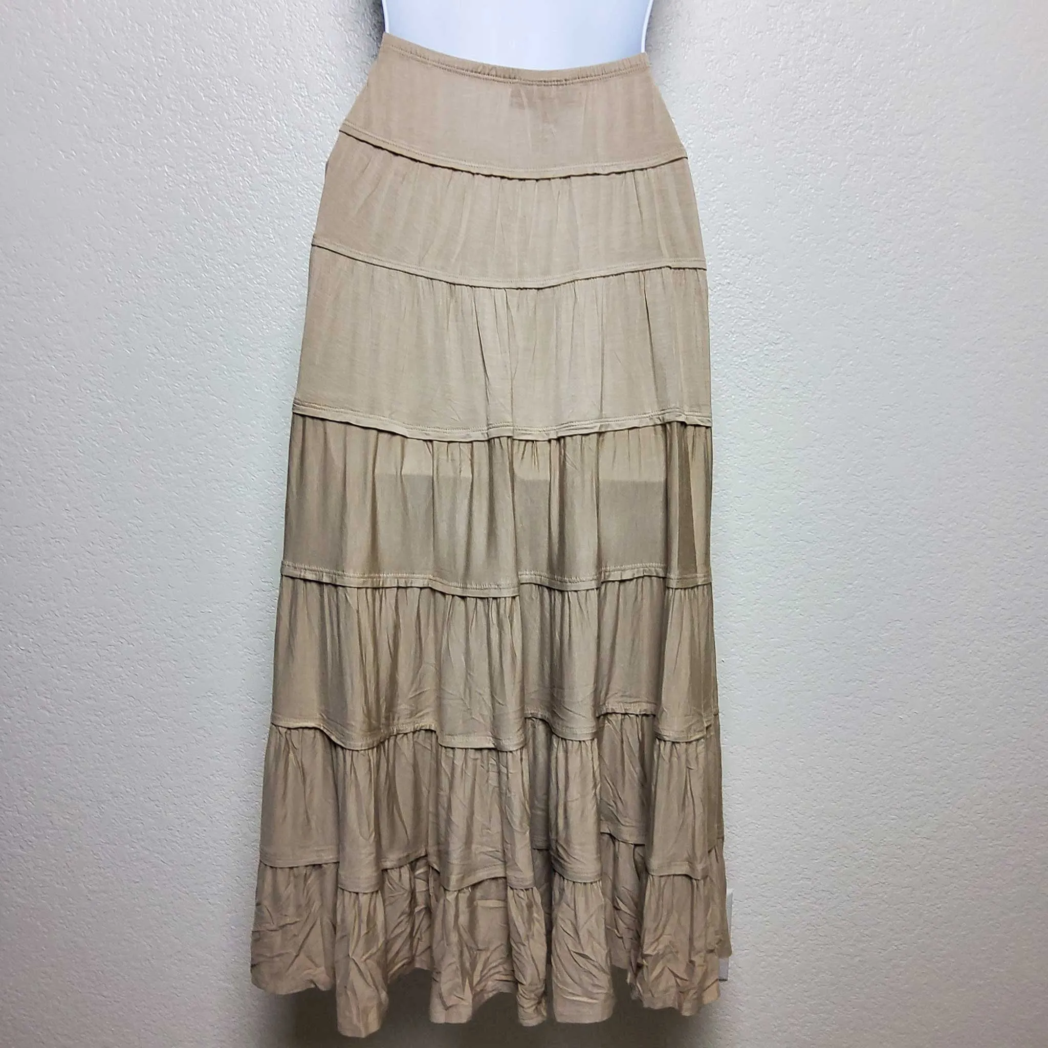Style & Co. Beige Pleated Skirt, Women's Medium