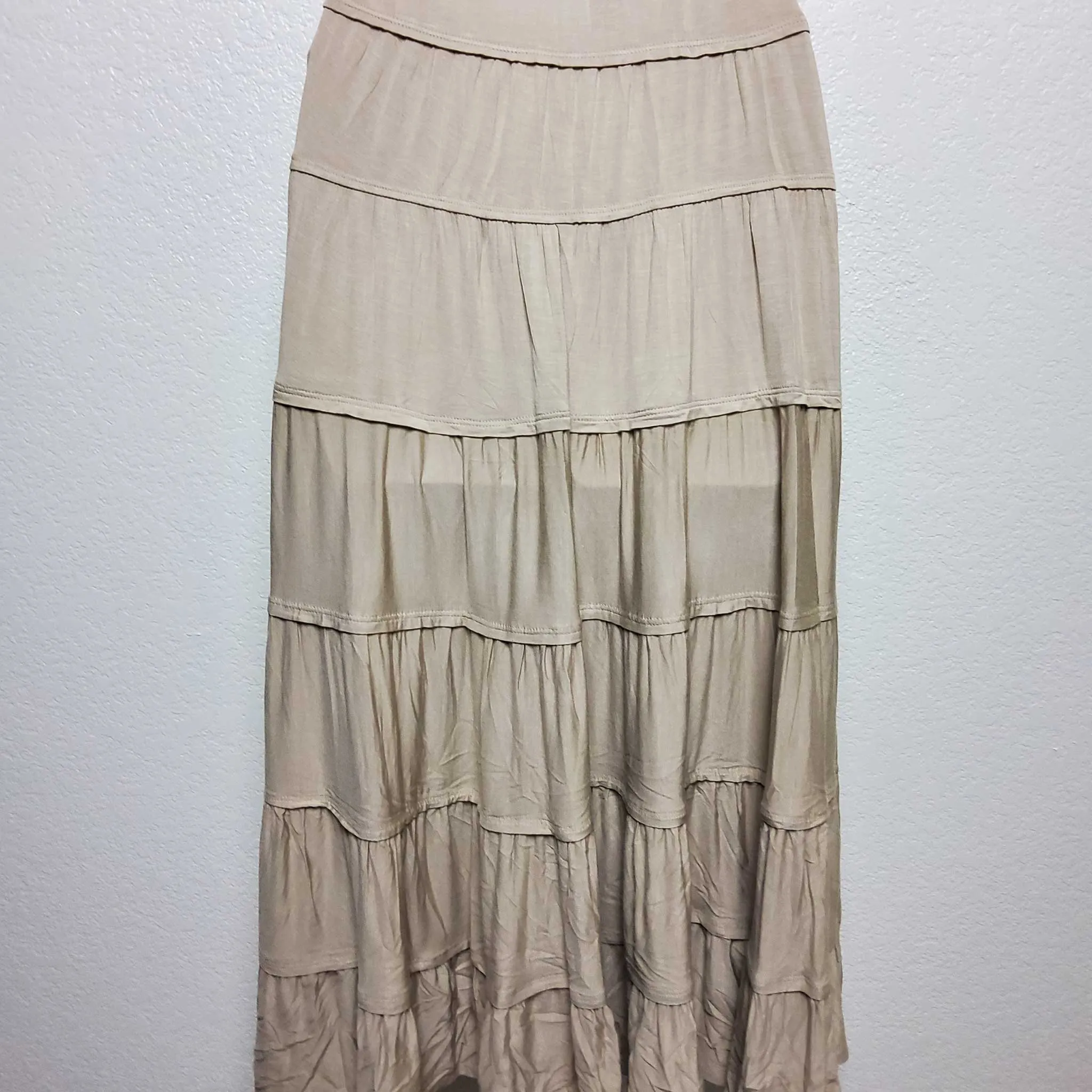 Style & Co. Beige Pleated Skirt, Women's Medium