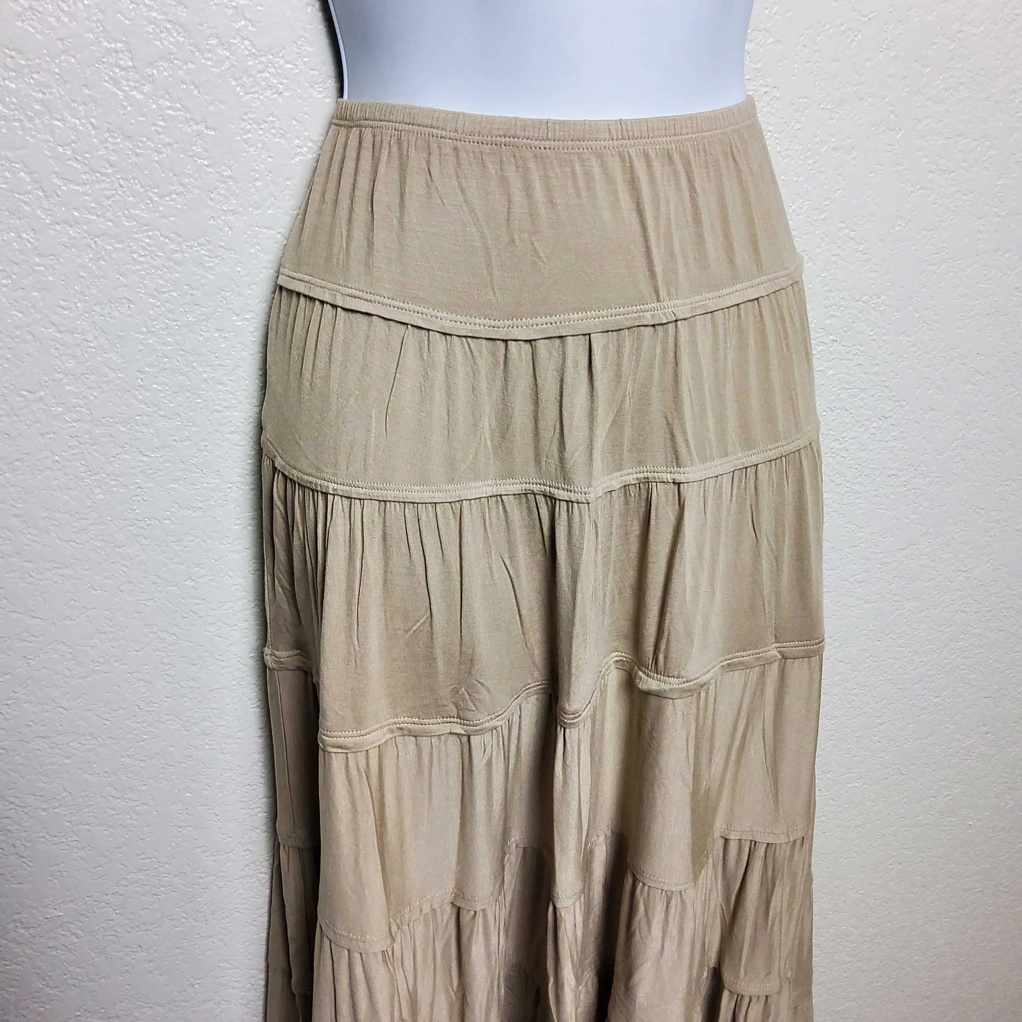 Style & Co. Beige Pleated Skirt, Women's Medium
