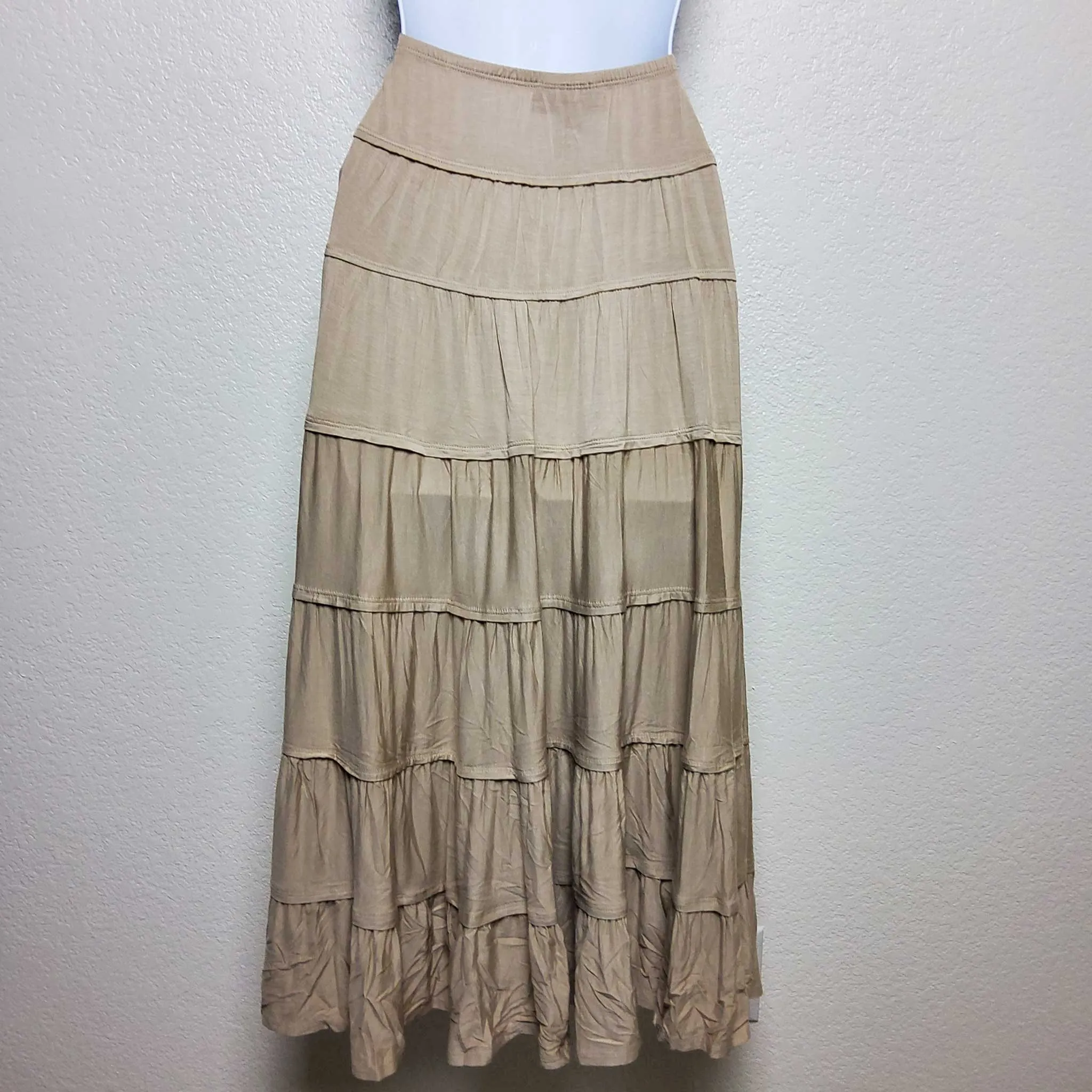 Style & Co. Beige Pleated Skirt, Women's Medium