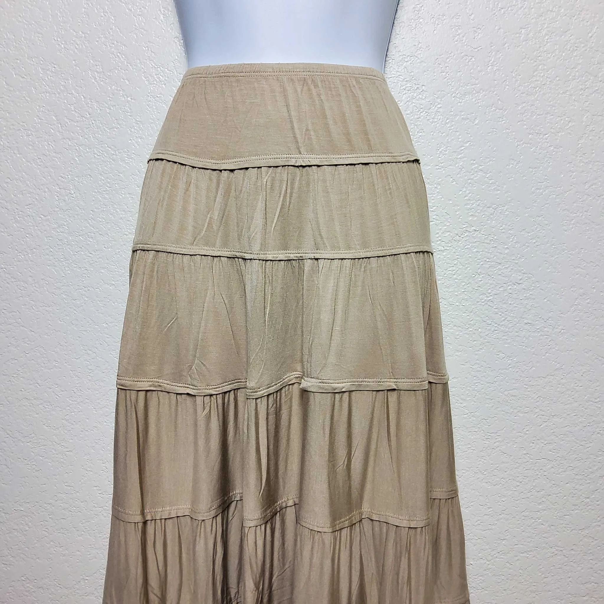 Style & Co. Beige Pleated Skirt, Women's Medium