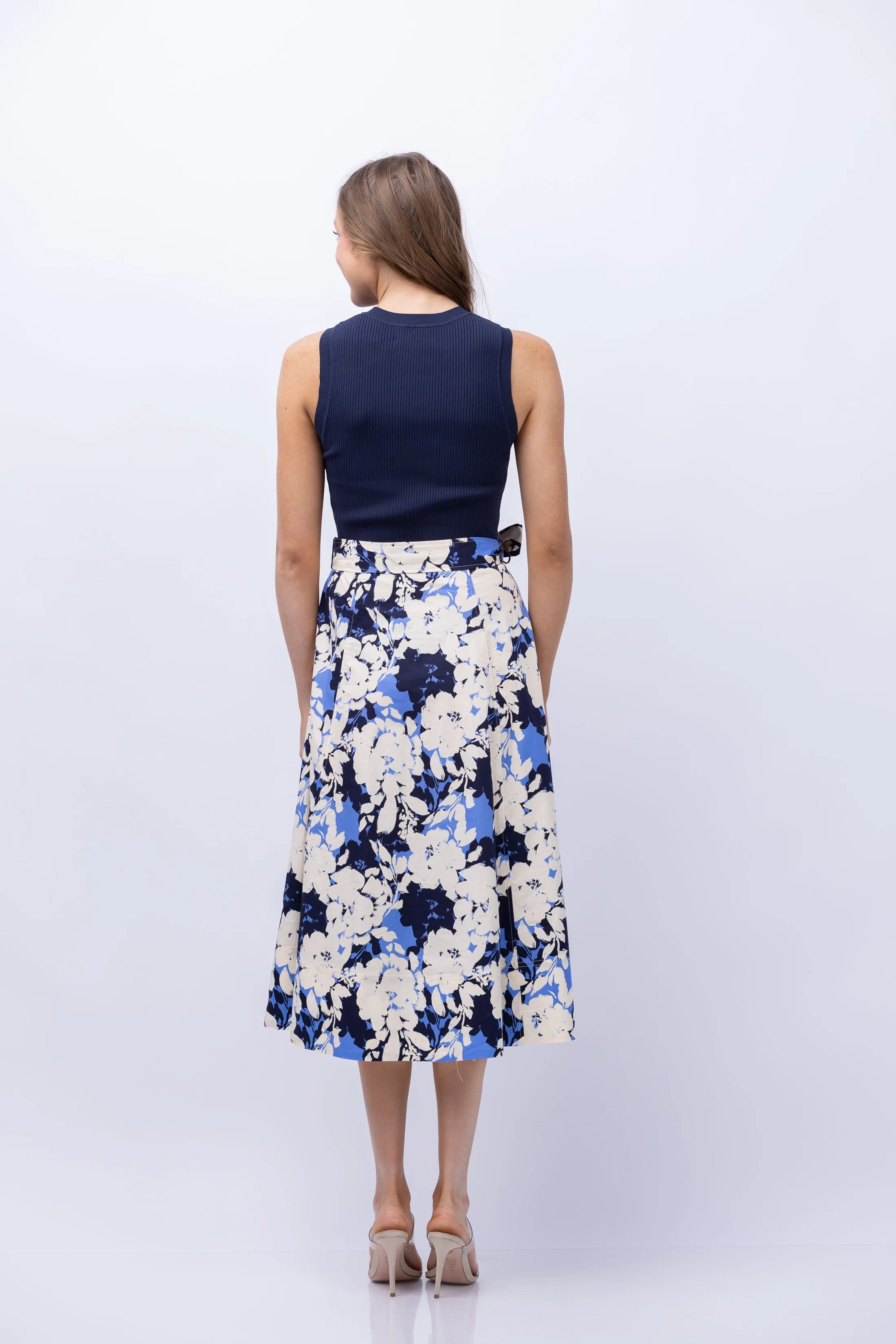 Tanya Taylor Devon Dress in Maritime Blue/ Azure Multi
