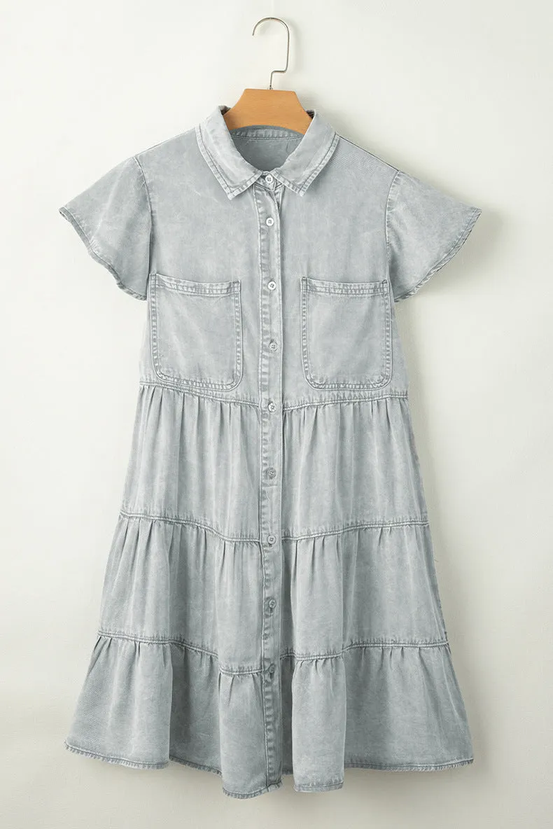Tiered Shirt Dress