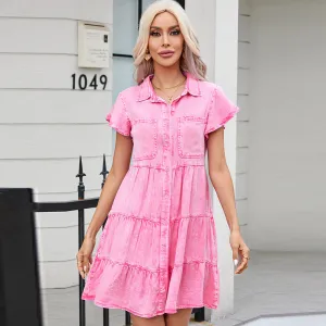 Tiered Shirt Dress