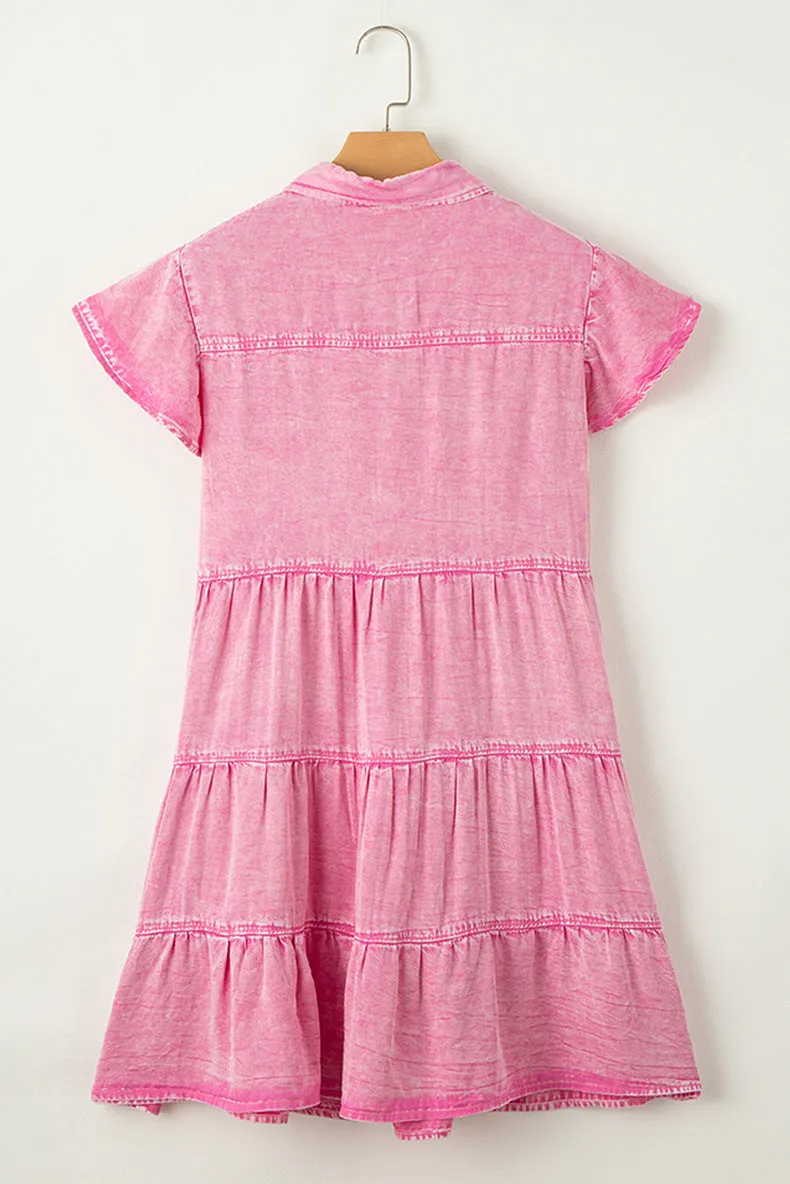 Tiered Shirt Dress