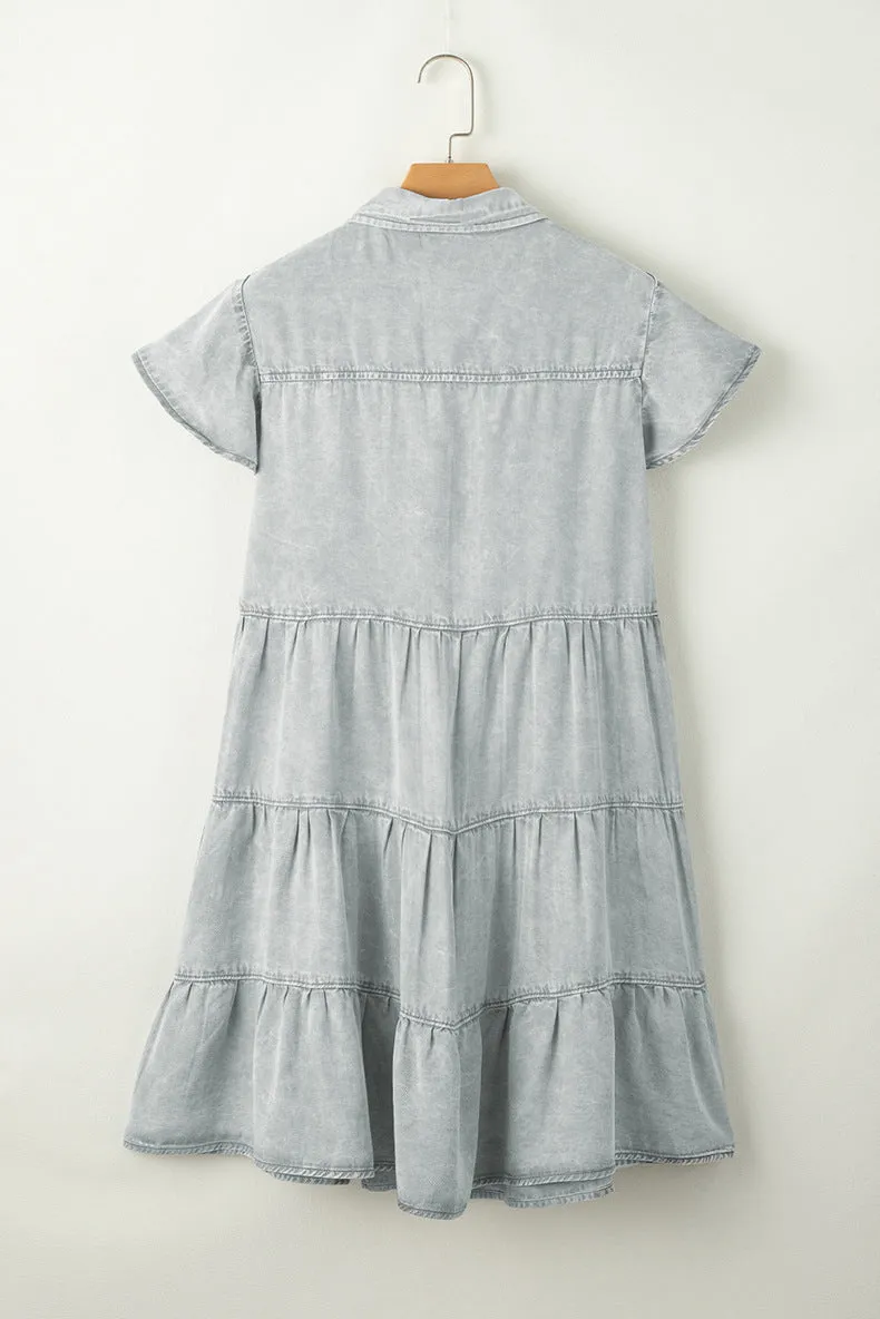 Tiered Shirt Dress